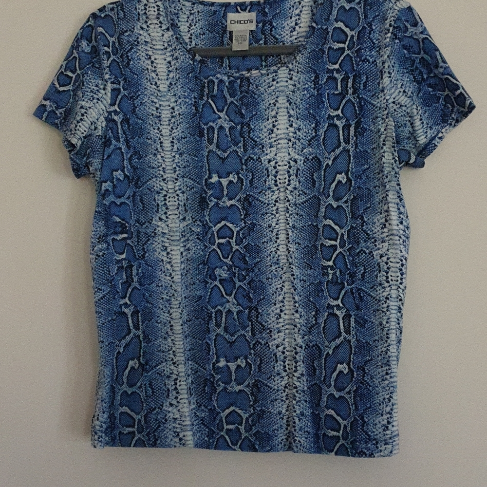 Chico's Short Sleeve BLue T
